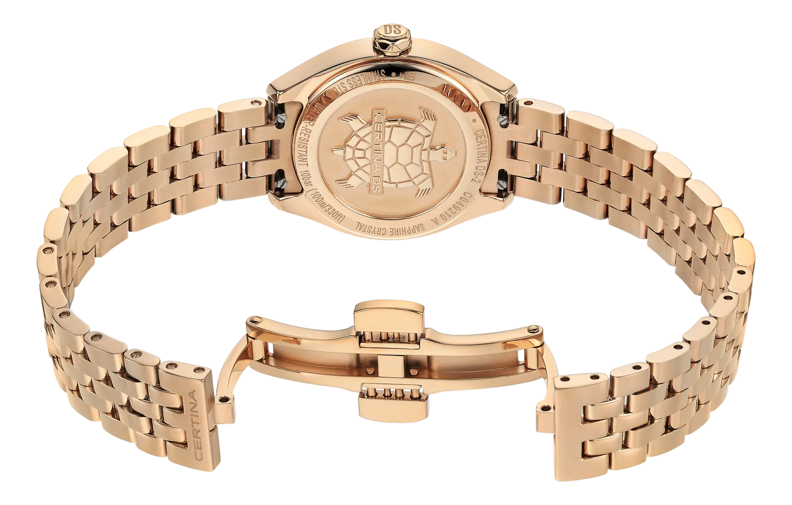 Certina DS-2 Lady Champagne Golden C0492103302600 detay görseli 3