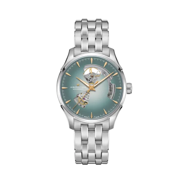Beğenmek için çift tıkla Hamilton Jazzmaster Open Heart Auto 40mm Mavi H32675141 Görsel 1