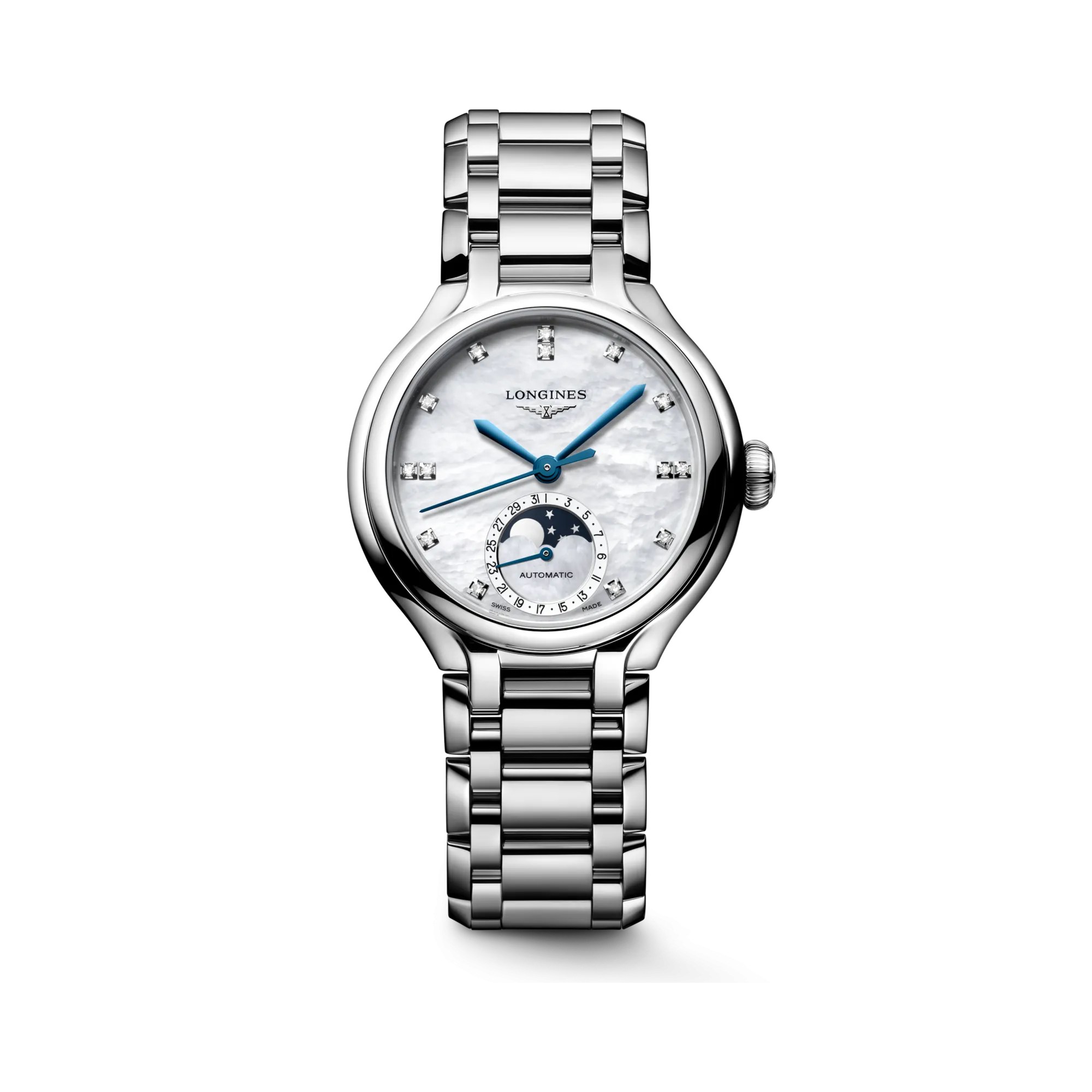 Longines PrimaLuna Moonphase Otomatik Beyaz Sedef L81264876