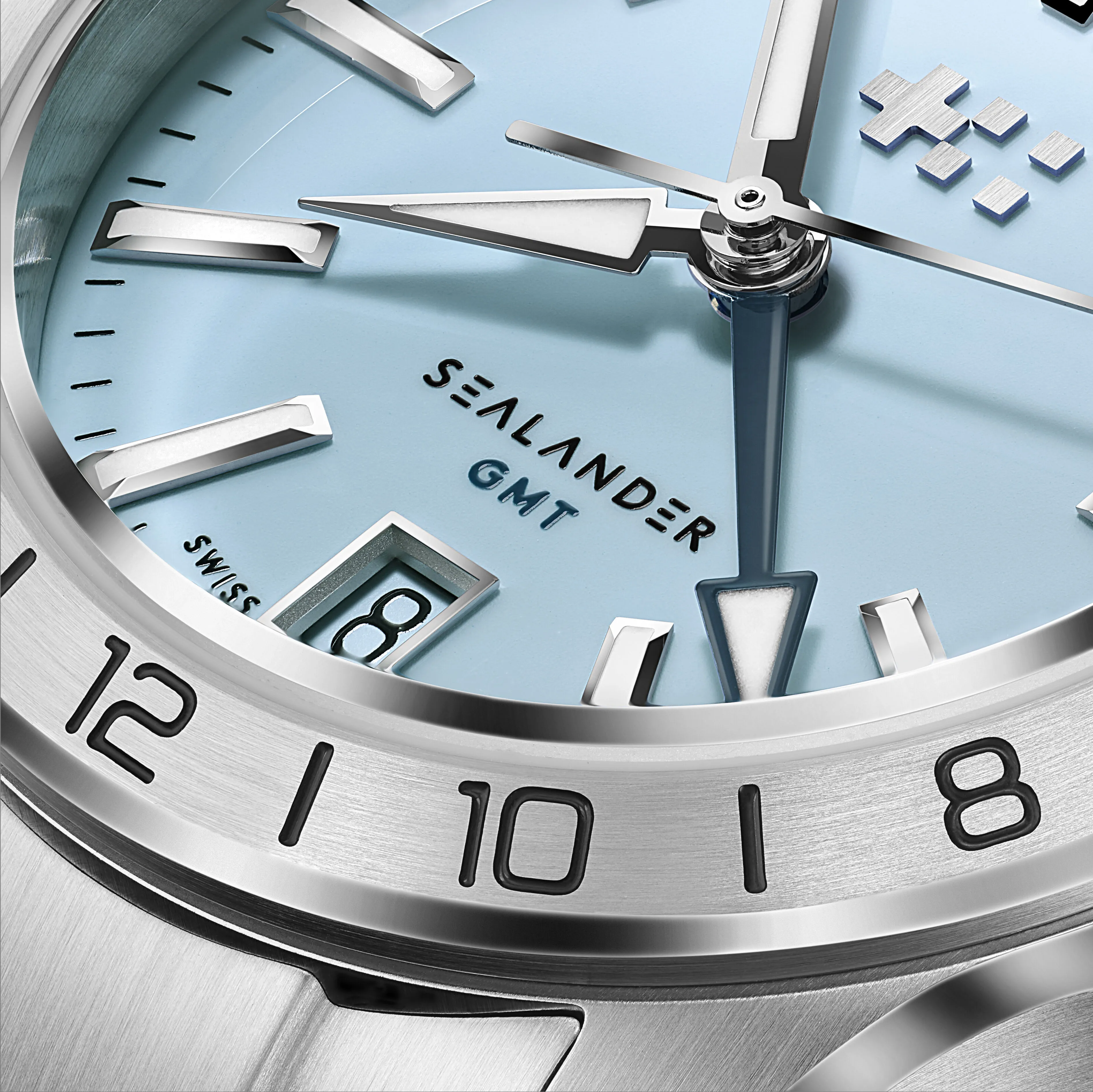 Christopher Ward C63 Sealander GMT Otomatik Sky Blue C6336AGM4S00B0B1 detay görseli 3