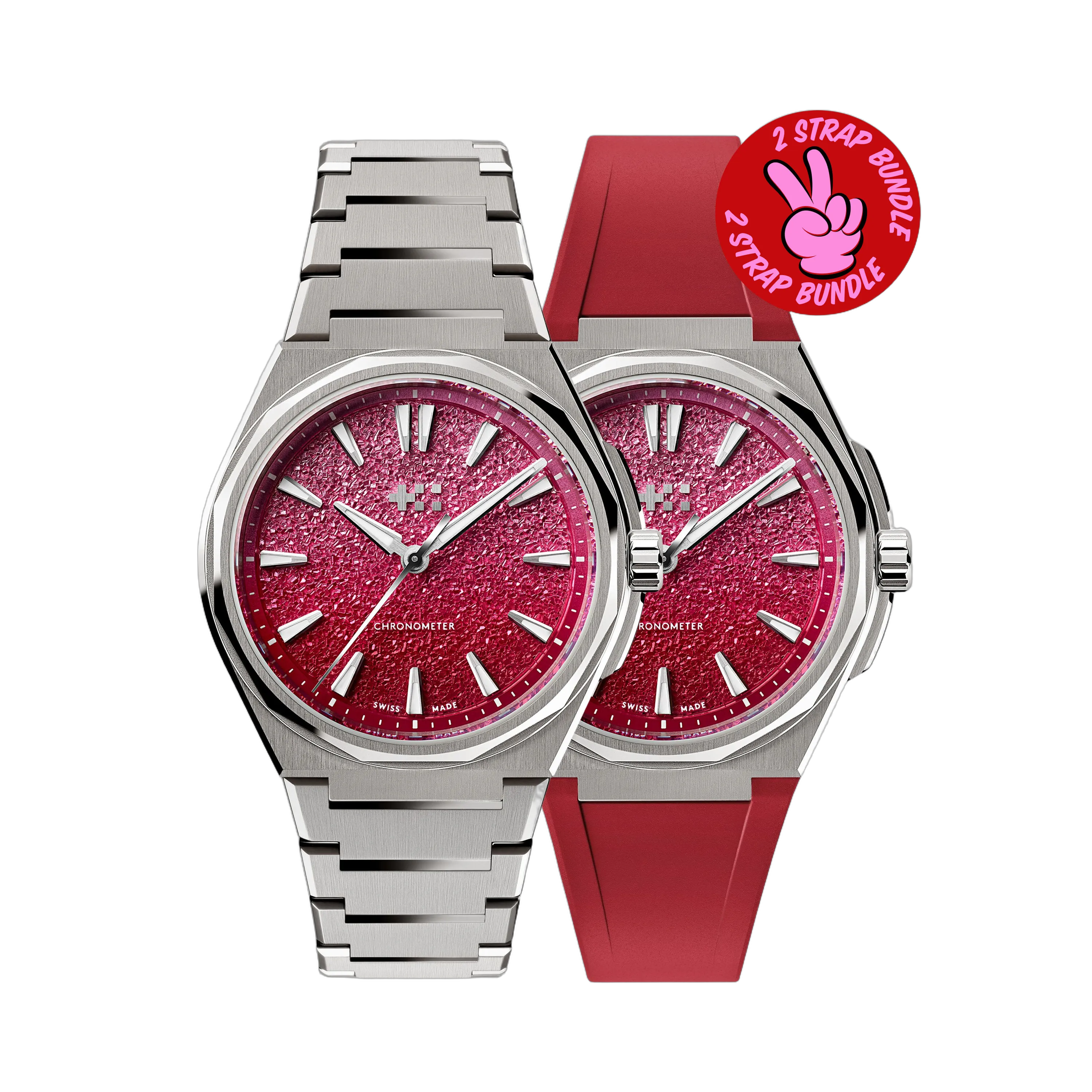 Christopher Ward The Twelve (Ti) Pic'n'Mix Cherry Pop Otomatik C1236AHC1T00R0B0R