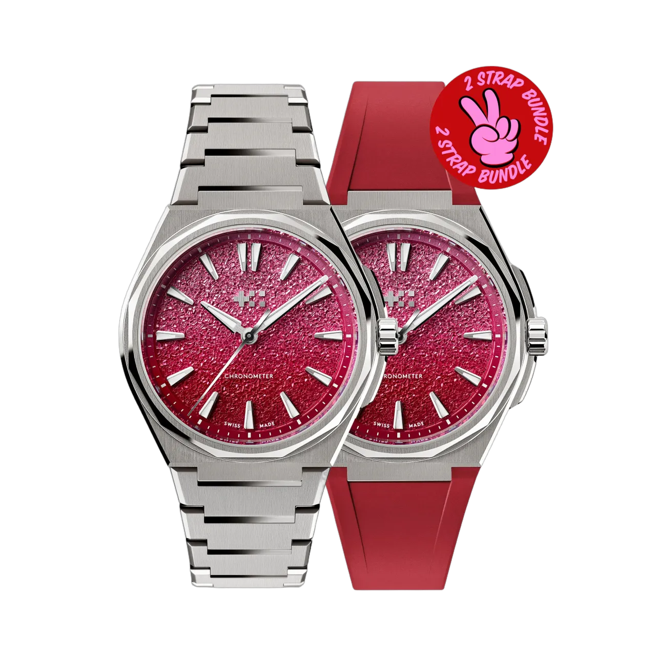 Christopher Ward The Twelve (Ti) Pic'n'Mix Cherry Pop Otomatik C1236AHC1T00R0B0R
