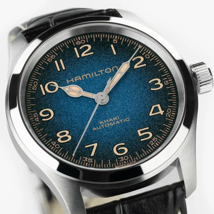 Hamilton Khaki Field Murph 38mm Otomatik Mavi H70405740 detay görseli 5
