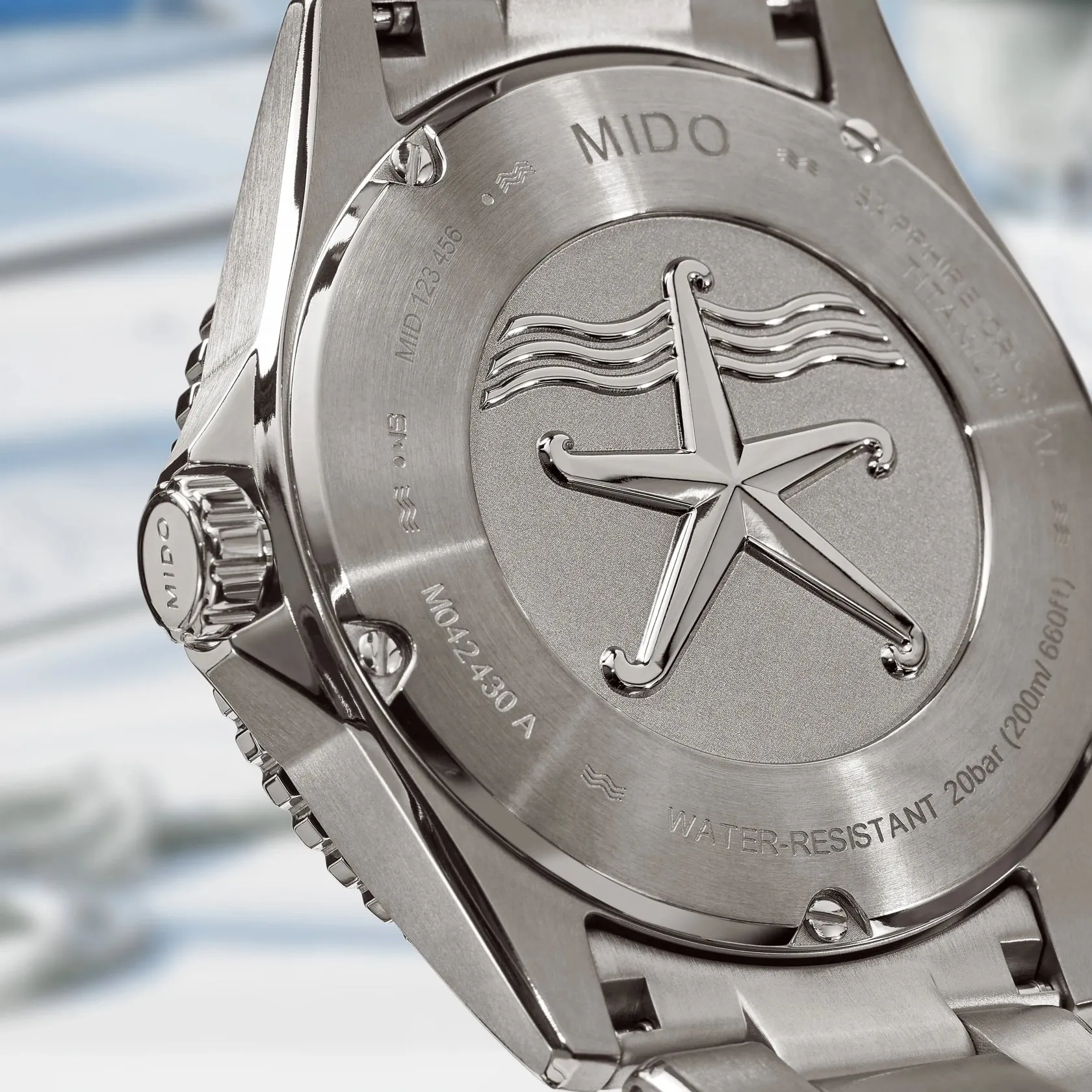 Mido Ocean Star 200C Titanium Otomatik Siyah M0424304405100 detay görseli 5
