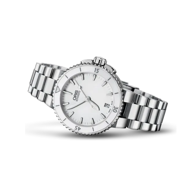 Beğenmek için çift tıkla Oris Aquis Date Otomatik White 01733765241560781801P Görsel 1