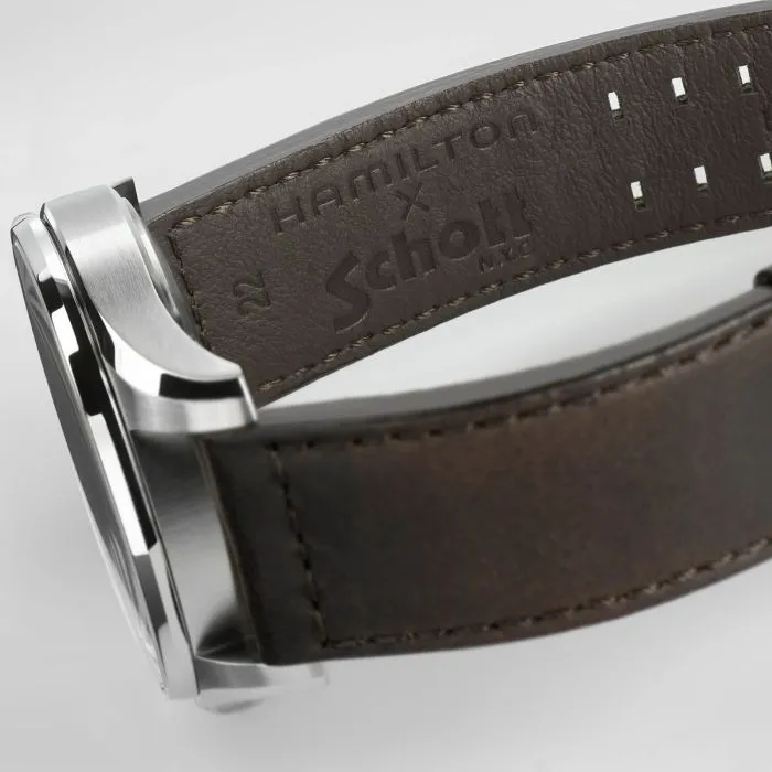 Hamilton Khaki Aviation Pilot Schott NYC Limited Edition Otomatik Yeşil H64735561 detay görseli 4