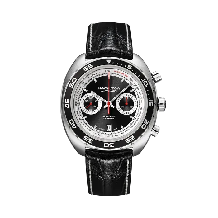 Hamilton American Classic Pan Europ Auto Chrono Otomatik Siyah H35756735
