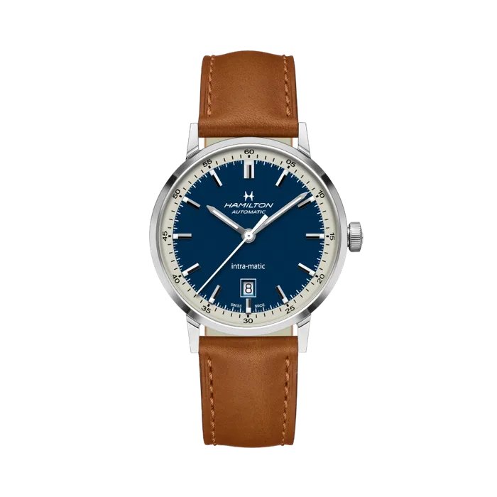 Hamilton American Classic Intra-Matic Auto Otomatik Mavi H38425540