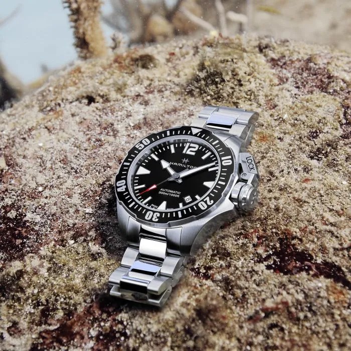 Hamilton Khaki Navy Frogman Auto Black H77605135 detay görseli 5