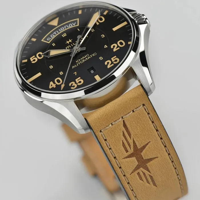 Hamilton Khaki Aviation Day Date Auto Otomatik Siyah H64645531 detay görseli 1