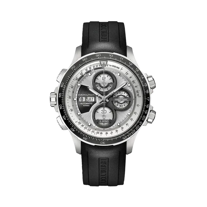Hamilton Khaki Aviation X-Wind Auto Chrono Otomatik Silver H77726351