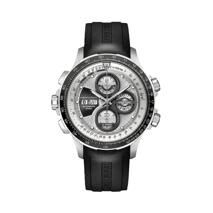 Hamilton Khaki Aviation X-Wind Auto Chrono Otomatik Silver H77726351