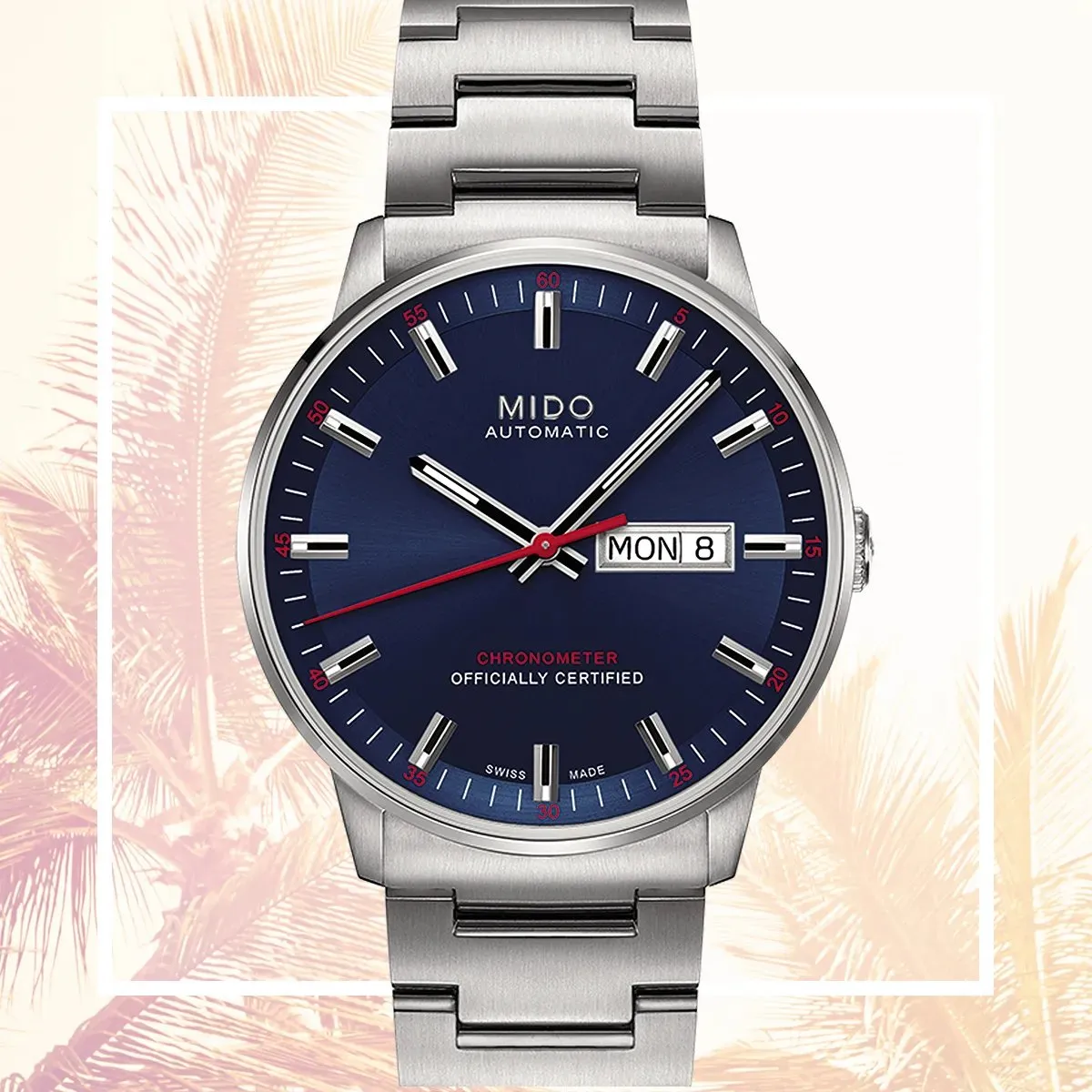 Mido Commander Chronometer Otomatik Mavi M0214311104100 detay görseli 4