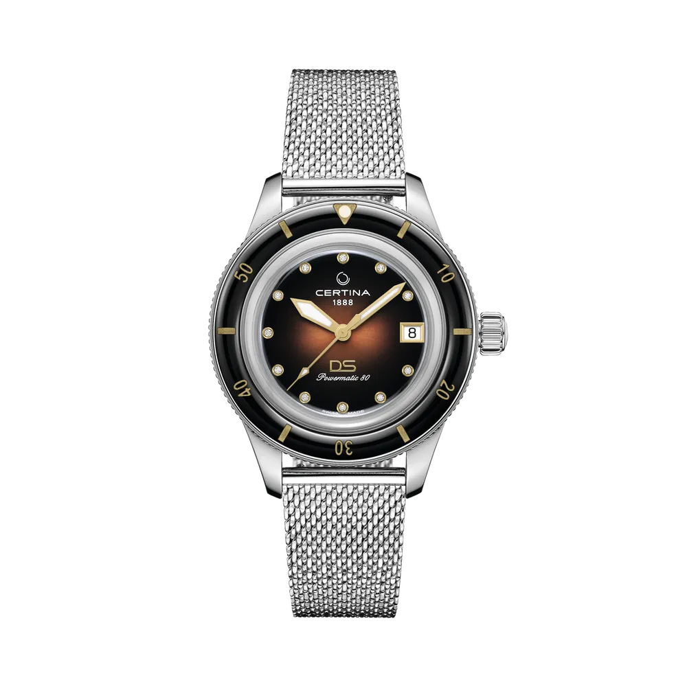 Certina DS PH200M 39mm Powermatic 80 Otomatik Kahverengi C0362071129600