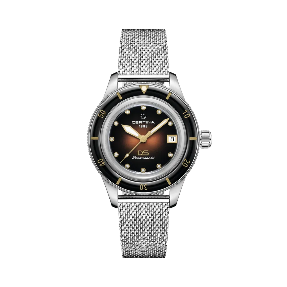 Certina DS PH200M 39mm Powermatic 80 Otomatik Kahverengi C0362071129600