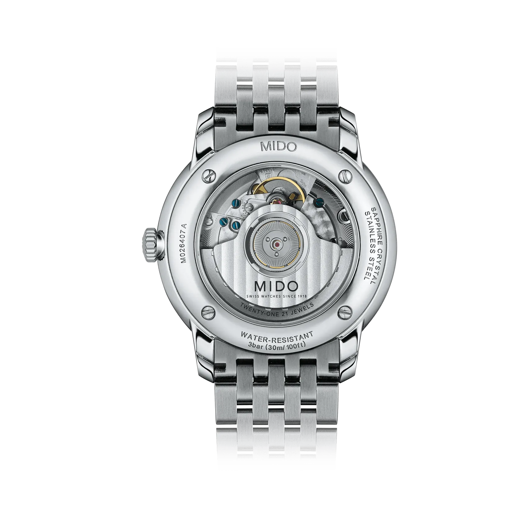 Mido Baroncelli Heritage Gent Otomatik Beyaz M0274071101000 detay görseli 1