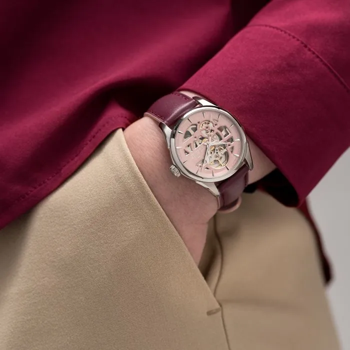 Hamilton Jazzmaster Skeleton Auto Pembe H32265870 detay görseli 4