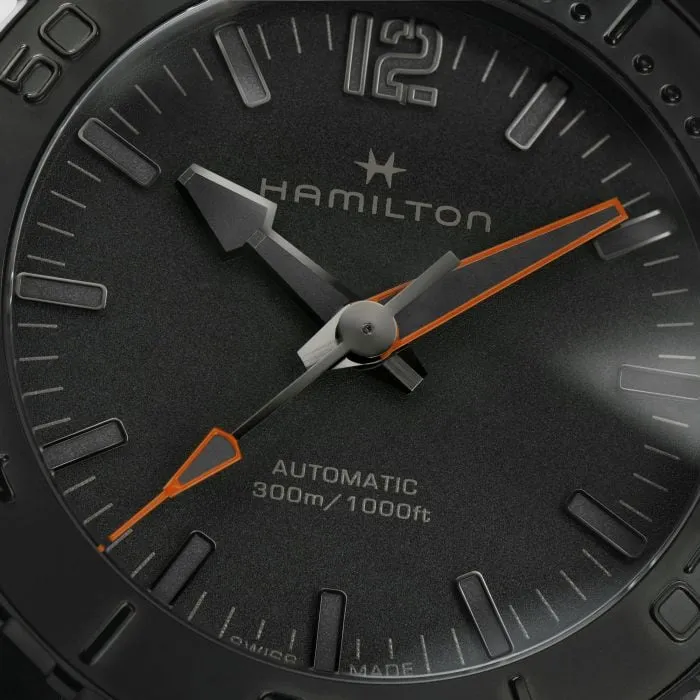 Hamilton Khaki Navy Frogman Auto Otomatik Siyah H77845330 detay görseli 3