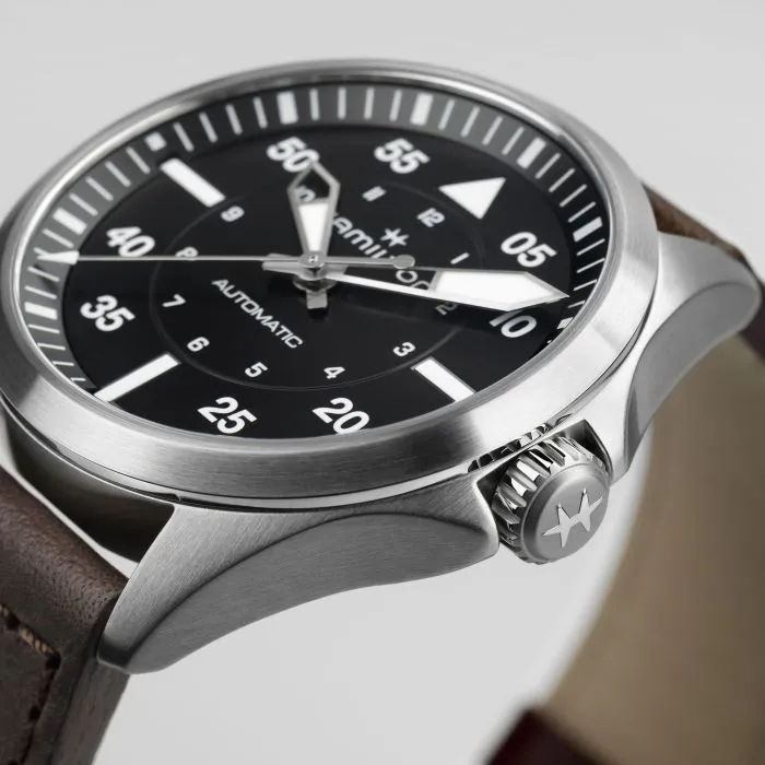 Hamilton Khaki Aviation Pilot Auto Otomatik Siyah H76305530 detay görseli 2