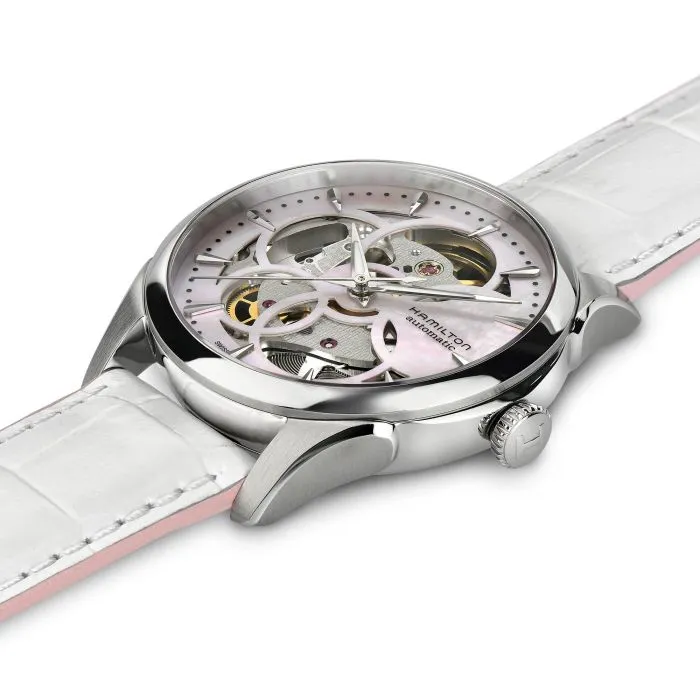 Hamilton Jazzmaster Viewmatic Skeleton Auto Otomatik Mother Of Pearl H32405871 detay görseli 3