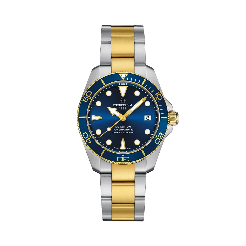 Certina DS Action Diver 38mm Powermatic 80 Sea Turtle Conservancy Special Edition Otomatik Blue C0328072204110