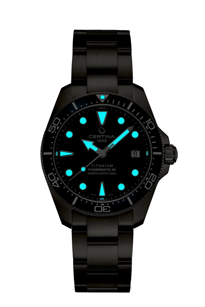 Certina DS Action Diver 38mm Titanium Otomatik Gri C0488074408100 detay görseli 1
