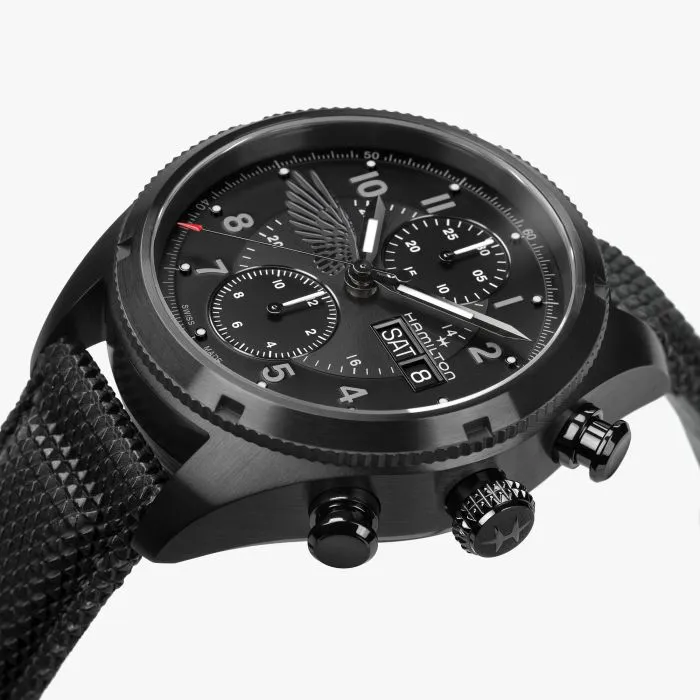 Hamilton Khaki Field Auto Chrono Resident Evil Requiem Limited Edition Otomatik Siyah H71636330 detay görseli 5