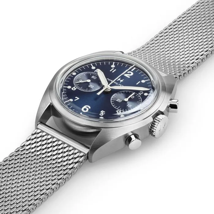 Hamilton Khaki Aviation Pilot Pioneer Mechanical Chrono Blue H76409140 detay görseli 4