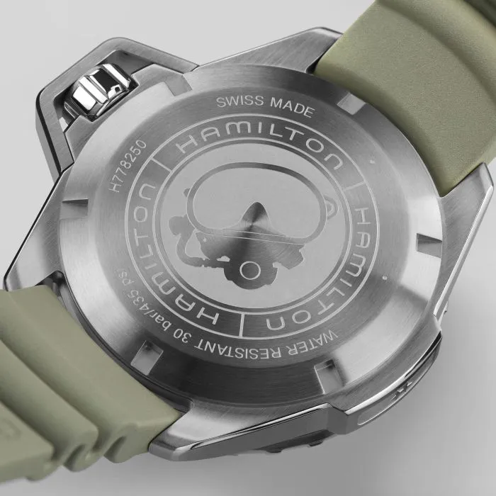 Hamilton Khaki Navy Frogman Auto Otomatik Siyah H77825331 detay görseli 3