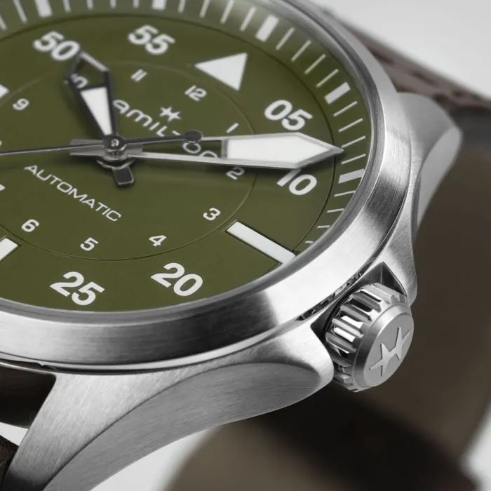 Hamilton Khaki Aviation Pilot Auto Otomatik Yeşil H76305560 detay görseli 5
