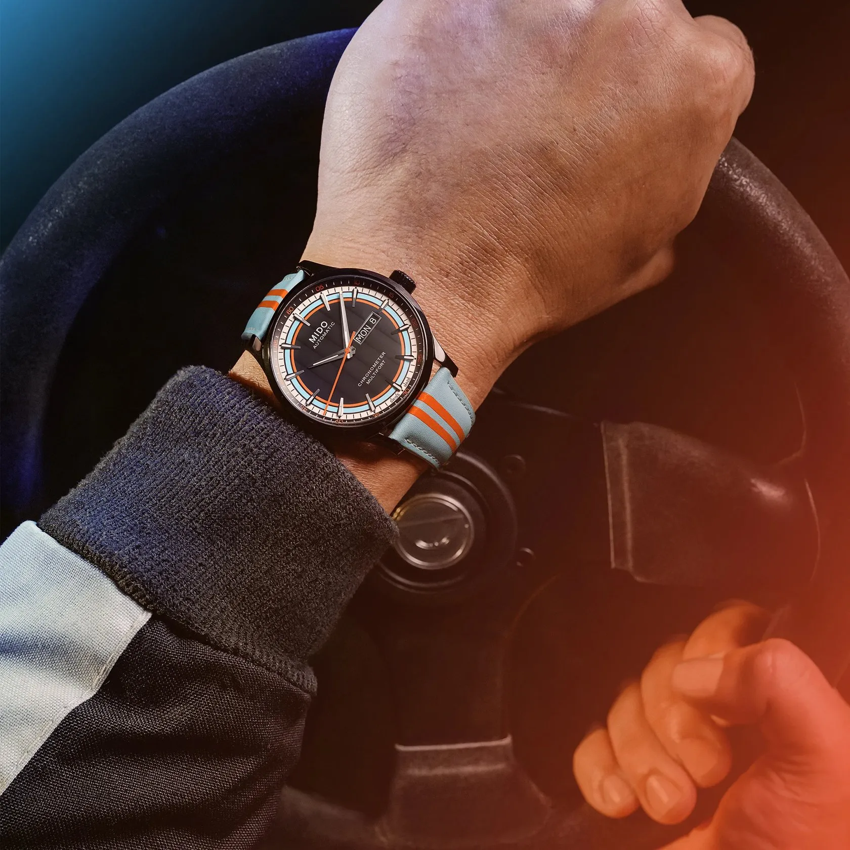 Mido Multifort Chronometer 1 Racer Otomatik Siyah M0384313605100 detay görseli 5