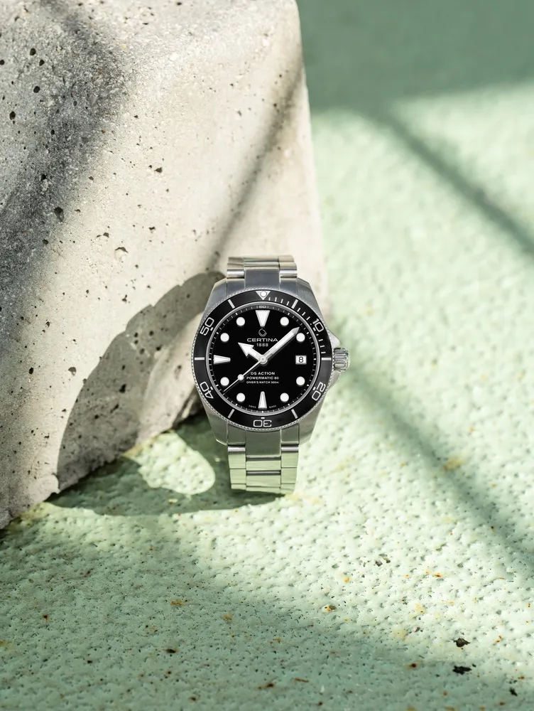 Certina DS Action Diver 38mm Powermatic 80 Otomatik Siyah C0328071105100 detay görseli 4