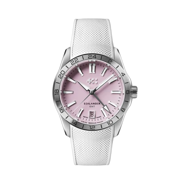 Beğenmek için çift tıkla Christopher Ward C63 Sealander GMT Otomatik Pink C6336AGM4S00P0RW Görsel 1
