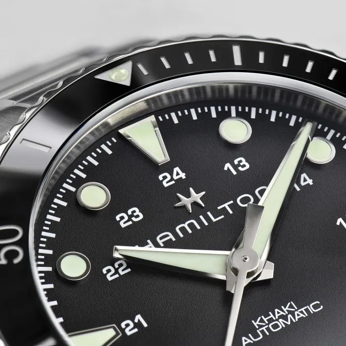 Hamilton Khaki Navy Scuba Auto Otomatik Siyah H82515130 detay görseli 4
