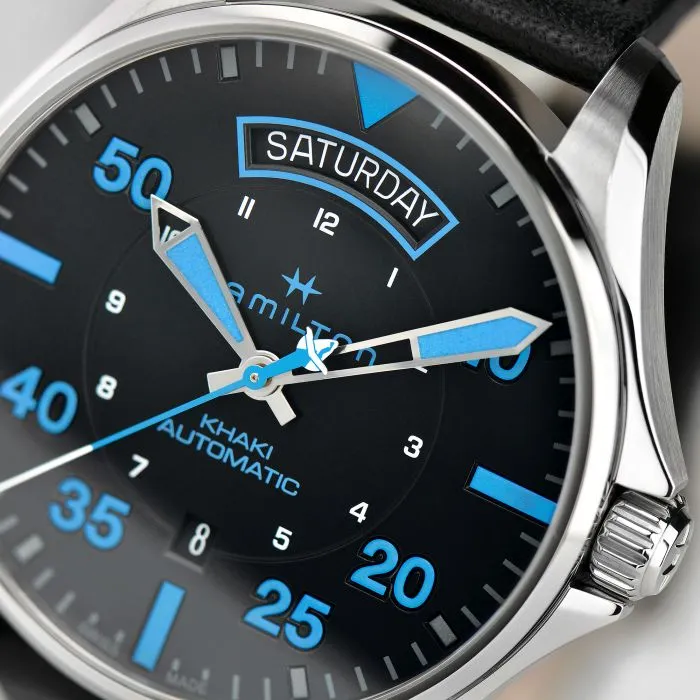 Hamilton Khaki Aviation Pilot Day-Date Auto Siyah H64625731 detay görseli 1