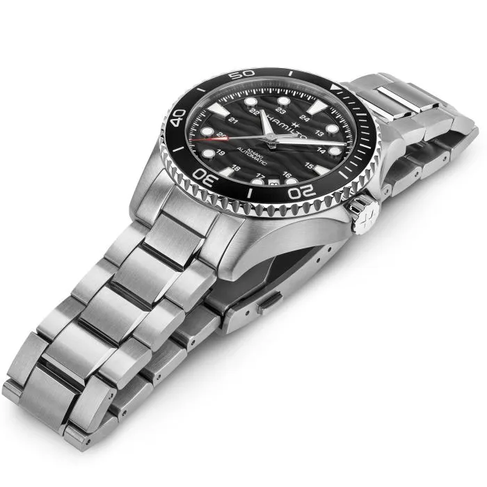 Hamilton Khaki Navy Scuba Auto 40mm Siyah H82415130 detay görseli 3