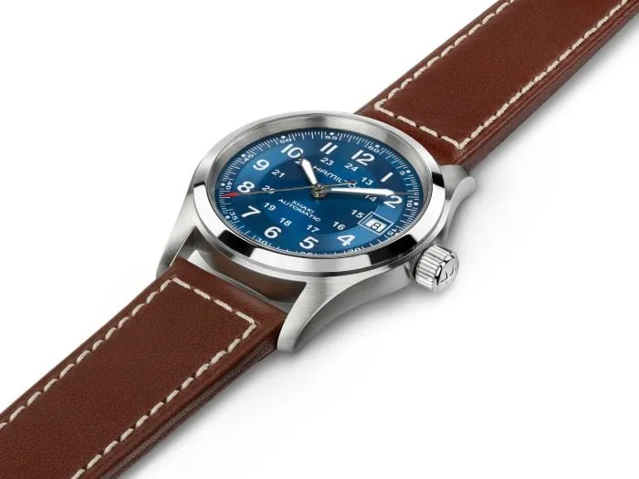 Hamilton Khaki Field Auto 38mm Otomatik Mavi H70455540 detay görseli 3