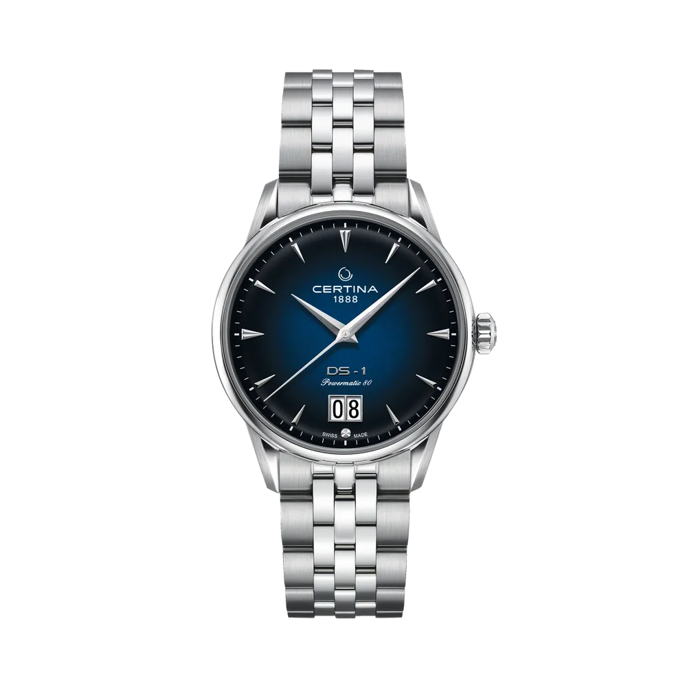 Certina DS-1 Big Date Powermatic 80 Otomatik Blue C0294261104100