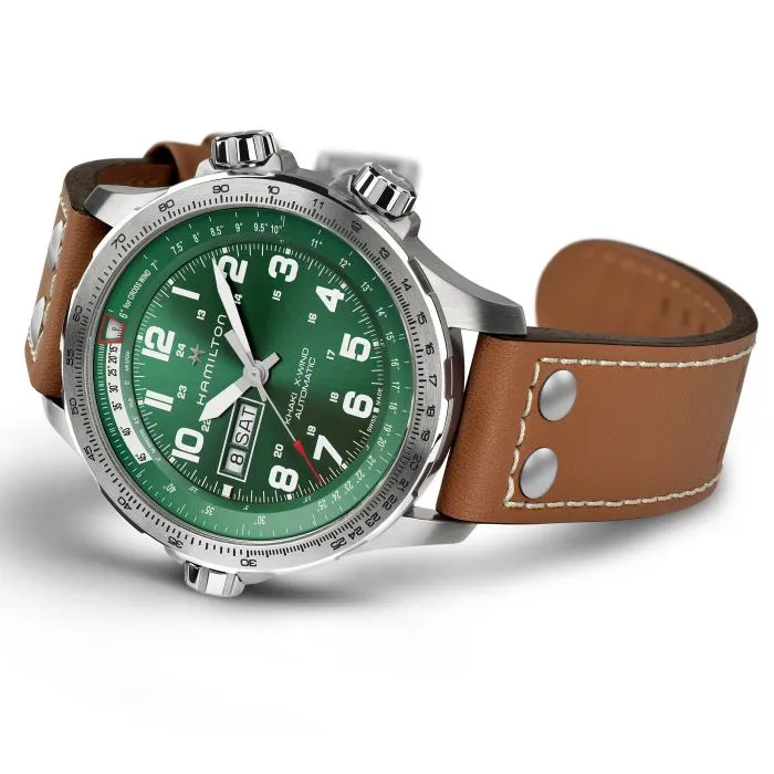 Hamilton Khaki Aviation X-Wind Day Date Auto Otomatik Yeşil H77735560 detay görseli 5