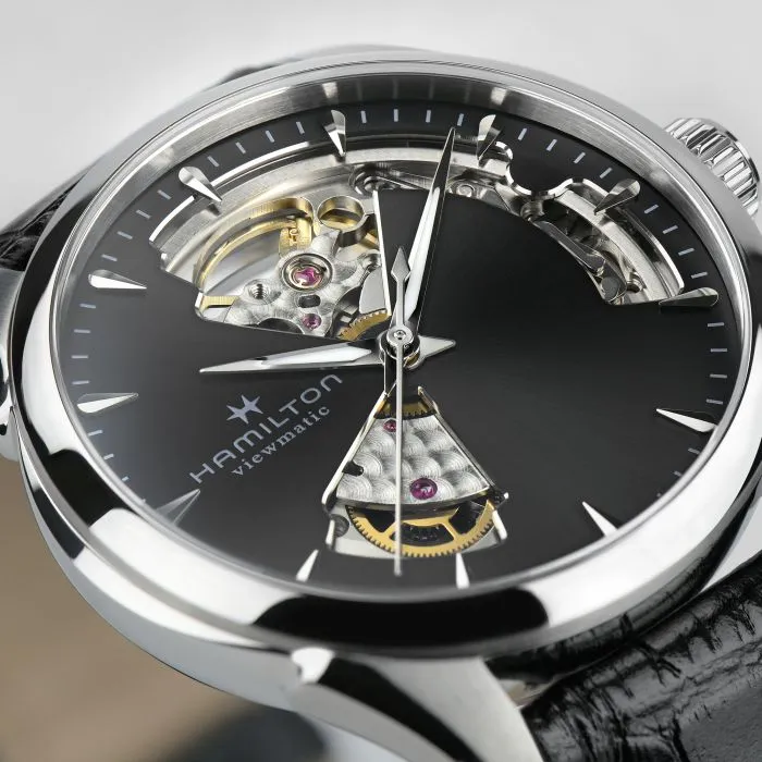 Hamilton Jazzmaster Open Heart Auto Otomatik Siyah H32215730 detay görseli 1