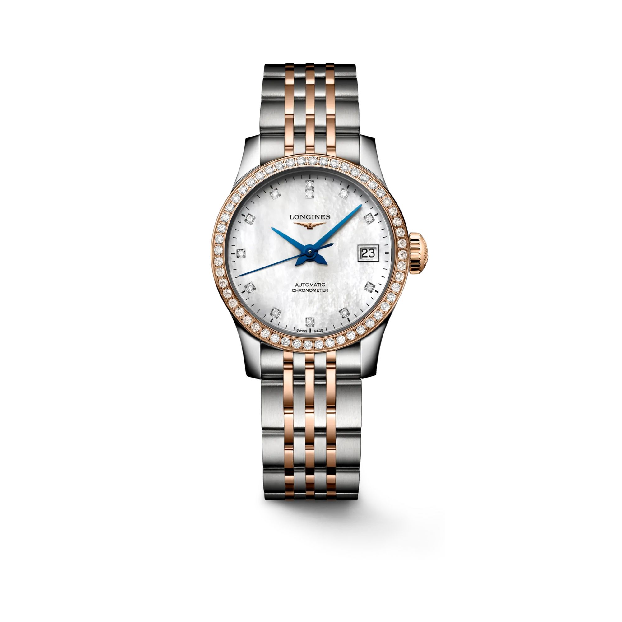 Longines Record Otomatik Beyaz Sedef L23205897