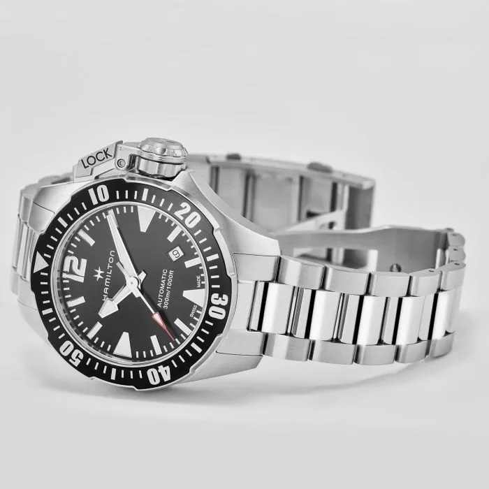 Hamilton Khaki Navy Frogman Auto Black H77605135 detay görseli 4