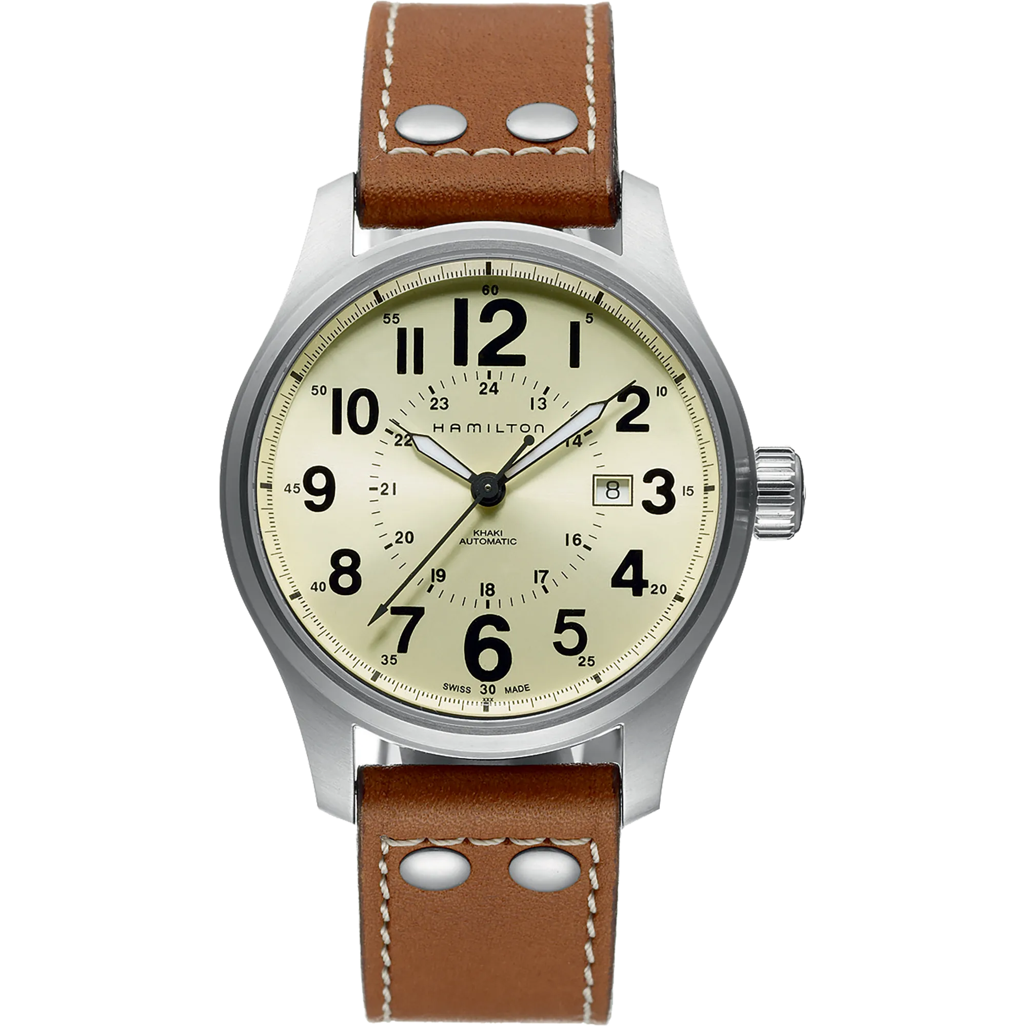 Hamilton Khaki Field Khaki Officer Auto Otomatik Bej H70615523 detay görseli 1