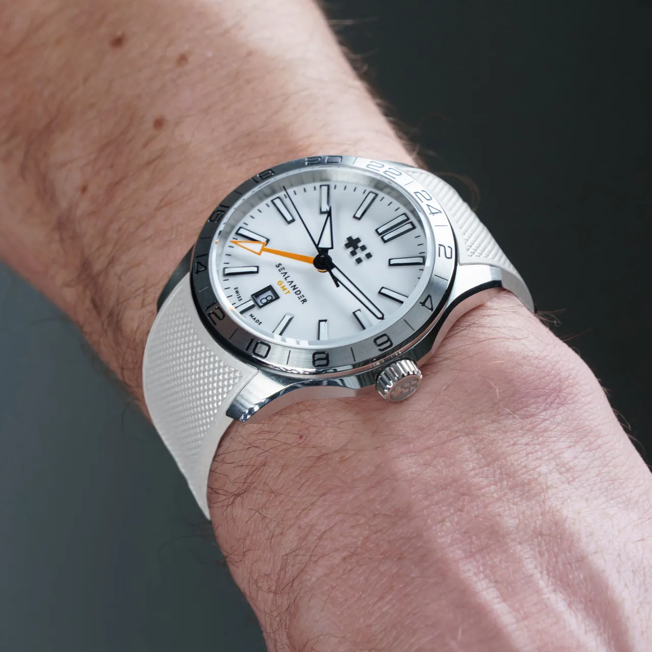 Christopher Ward C63 Sealander GMT Otomatik Beyaz C6342AGM4S00W0RW detay görseli 1