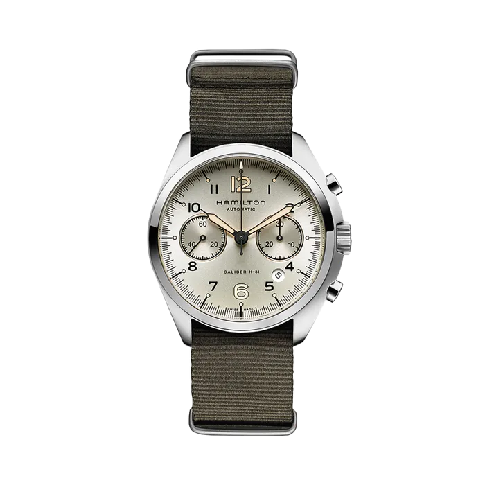 Hamilton Khaki Aviation Khaki Pilot Pioneer Auto Chrono Beige H76456955