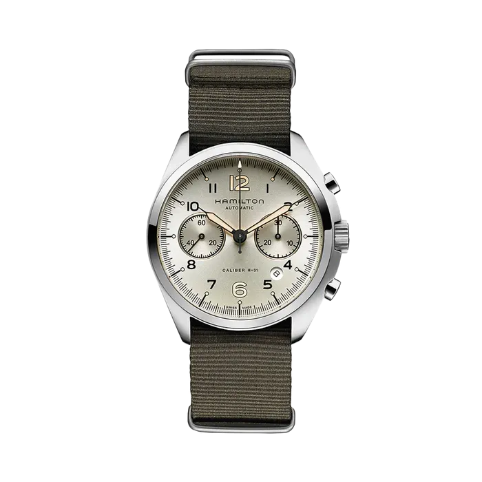 Hamilton Khaki Aviation Khaki Pilot Pioneer Auto Chrono Beige H76456955