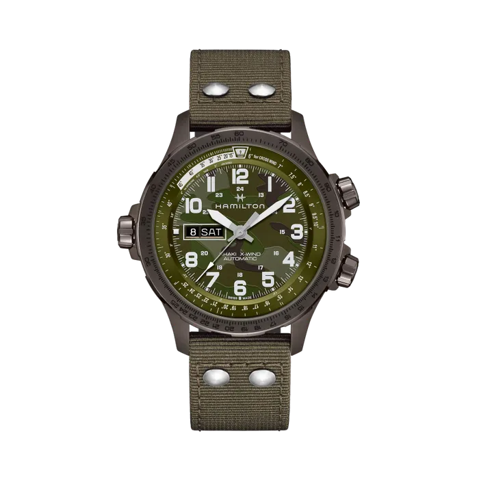 Hamilton Khaki Aviation X-Wind Auto Otomatik Yeşil H77775960
