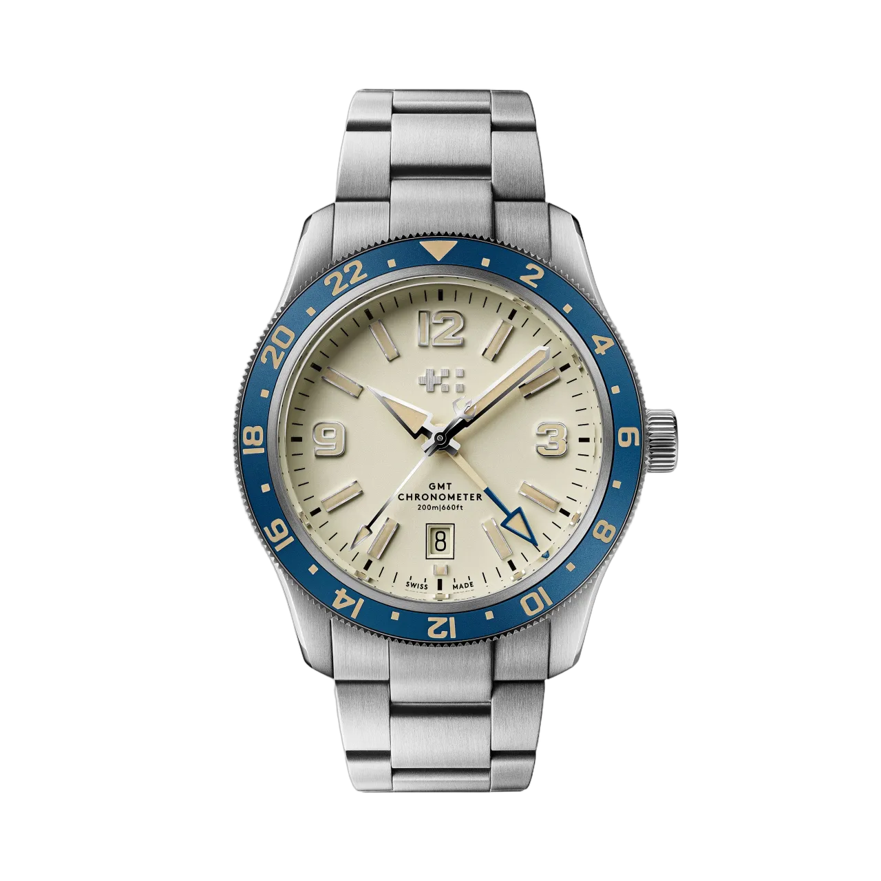 Christopher Ward C60 Trident Biscay GMT Sand Otomatik C6042AGM1S0BW0B0