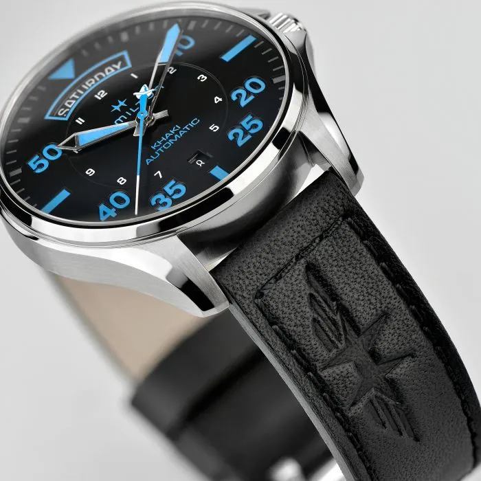 Hamilton Khaki Aviation Pilot Day-Date Auto Siyah H64625731 detay görseli 2