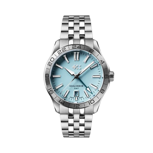 Beğenmek için çift tıkla Christopher Ward C63 Sealander GMT Otomatik Sky Blue C6339AGM4S00B0B1 Görsel 1